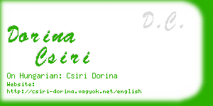 dorina csiri business card